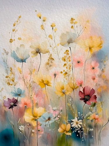 Es wird Frühling: Fröhliches Blumenfeld