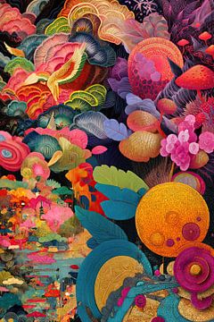 Art abstrait japonais en 3D