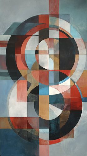 Circles | Cream Blue Circles