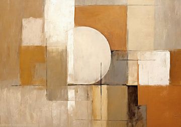Abstracte Cirkel | Rhythm of Earth's Colors van ARTEO Schilderijen