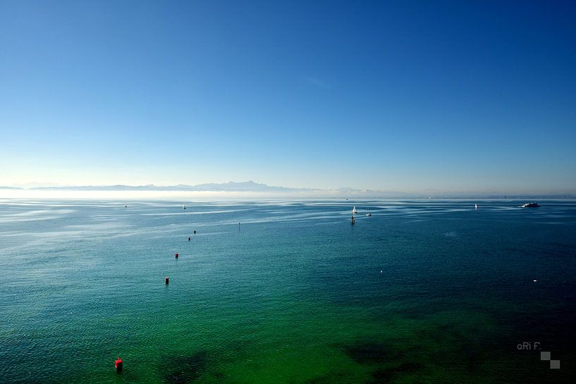 Lake Constance with a view of the Swiss Alps by aRi F. Huber