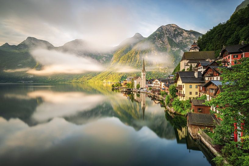 Hallstatt bij zonsopgang van Robin Oelschlegel