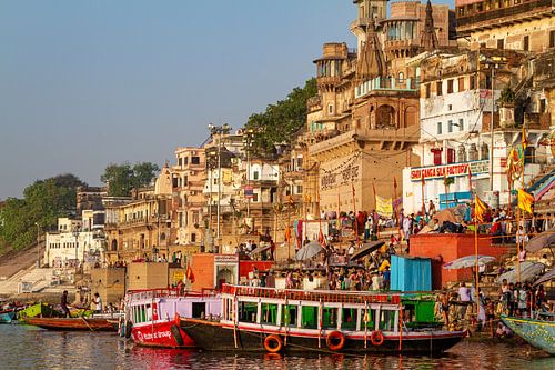 The ghats of Varanasi on the Ganges