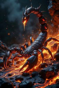 Fantasy Wall Art: SCORPION OF THE ABYSS – The infernal beast from the rivers of fire