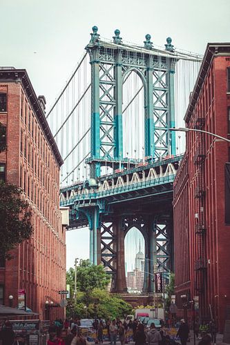 Le pont de Manhattan vu de Brooklyn sur Mick van Hesteren