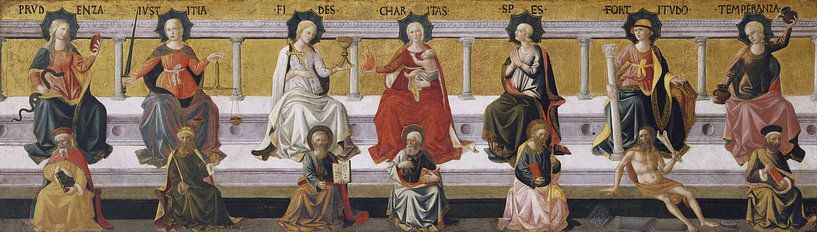 Francesco Pesellino, Seven Virtues - 1450 by Atelier Liesjes
