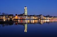 Skyline of Deventer on the river IJssel in the evening by Merijn van der Vliet thumbnail