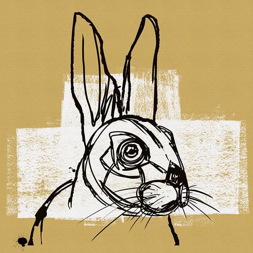 sketch of a hare