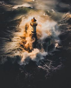 Leuchtturm im Sturm