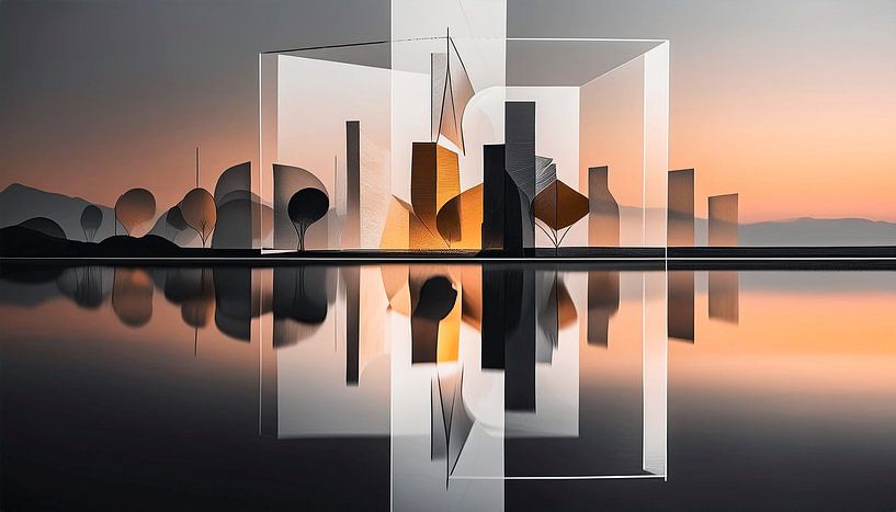 Kunst met patronen en vormen van Mustafa Kurnaz