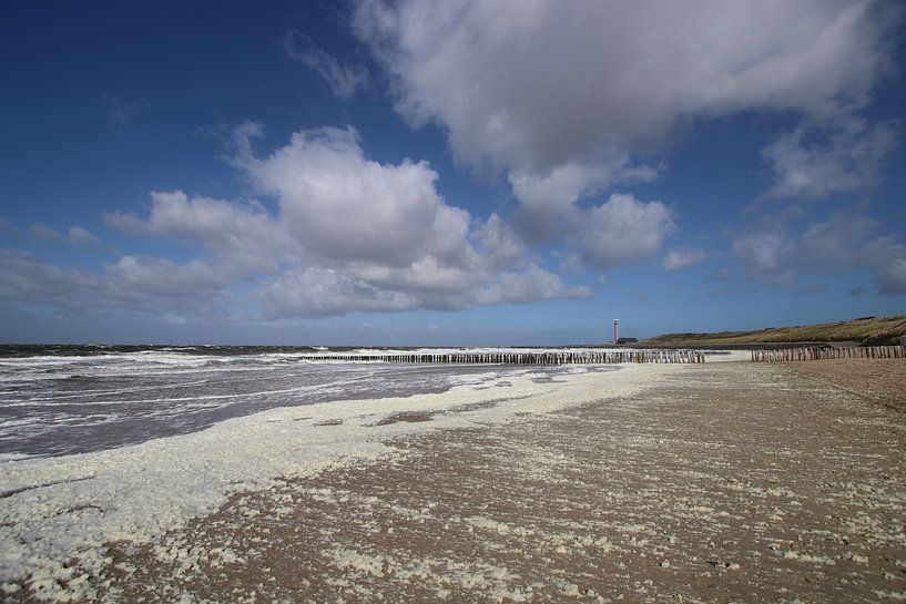 Magnificent view over the sea. With super nice clouds and lots of foam by Wendy Hilberath