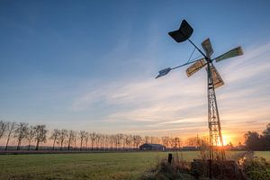 Windmolen in het weiland van Moetwil en van Dijk - Fotografie