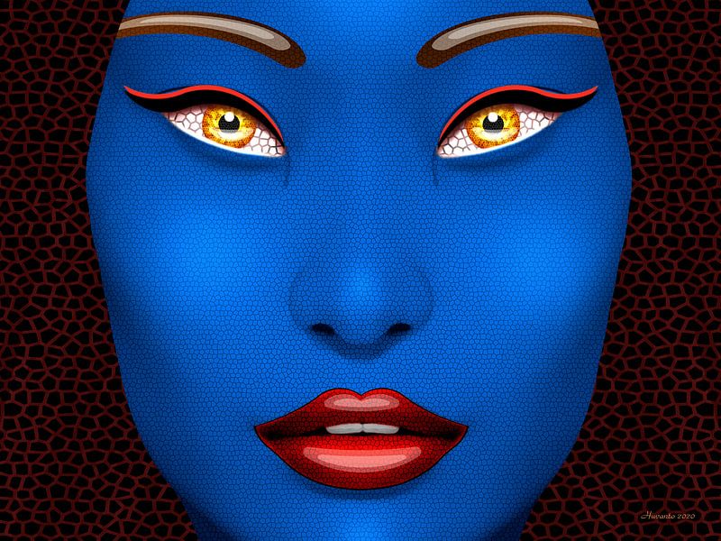 Blue Face by Ton van Hummel (Alias HUVANTO)