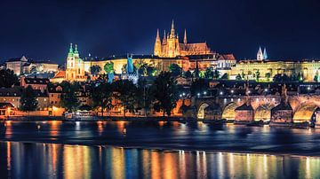 Prague in the evening by Manjik Pictures