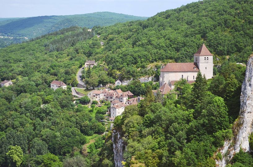 Perched Village with Medieval Architecture - Photography of Saint-Cirq-Lapopie by Carolina Reina Photography