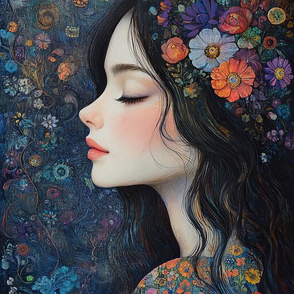 Bloemen Vrouw van Blikvanger Schilderijen