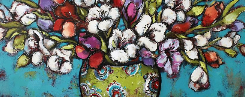 Flower Vase | Vibrant Bouquet of Joy by Flower Studio