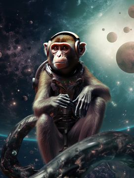Space | monkey | future by Eva Lee