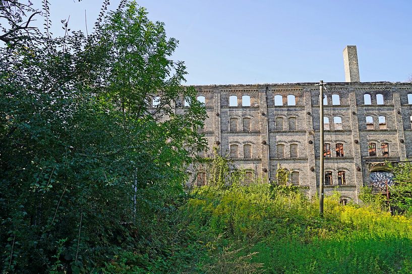 Ruine des Lagergebäudes des Böllberger Mühlen-Komplexes in Halle in Deutschland von Babetts Bildergalerie