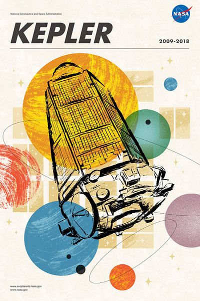 Kepler Space Telescope Poster by NASA and Space