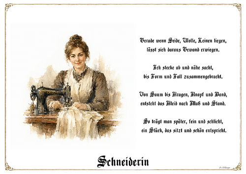 Seamstress – Guild portrait with a poem