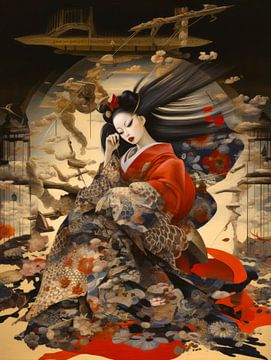 geisha van Virgil Quinn - Decorative Arts