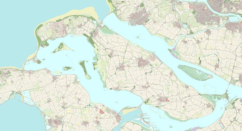 Map of Goeree-Overflakkee by Rebel Ontwerp