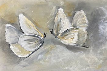 Whispers of transformation, a study in ethereal butterflies