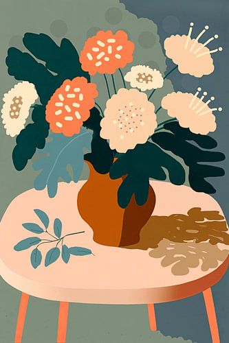 Big Flowers In A Vase