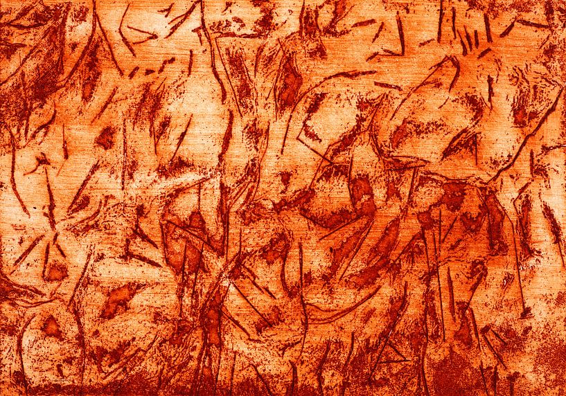 Cave drawing by Godelieve Abstracte Kunst