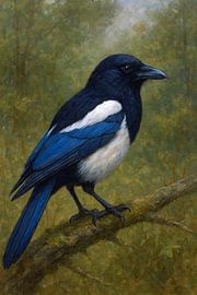 Magpie painting. by Johannes