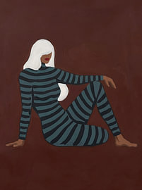 Striped Woman Sitting sur HUGO