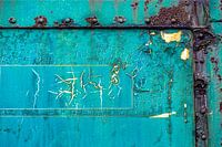 Green-blue container abstract