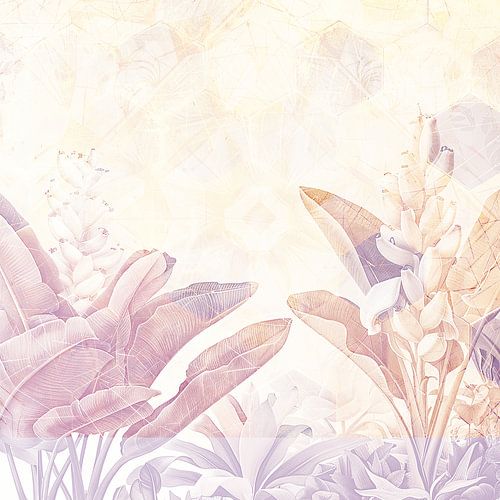 Tropische Bananenbladeren decoratieve kunst