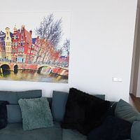 Kundenfoto: Colorful Amsterdam #116 von Theo van der Genugten, auf leinwand