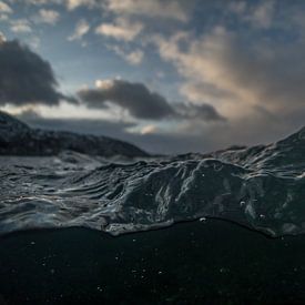 Waves on the Norwegian coast by Heleen Middel