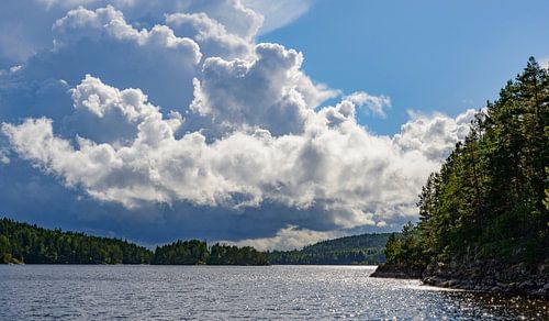 Stora Le meer in Zweden in de zomer