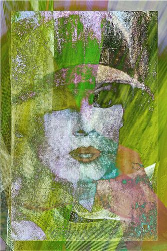 Gezicht van de vrouw abstract - De lente komt eraan