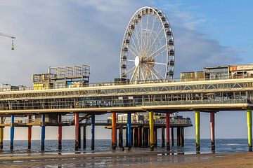Colourful Scheveningen Pier on a Sunny Day by Triki Photography