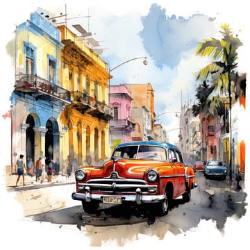 Vintage cars in Havana by ARTemberaubend