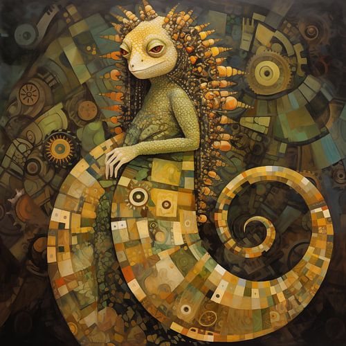 Chamäleon-Dame moderner Stil