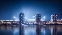 Feyenoord Stadion ‘de Kuip’ Kleur Panorama Reflected 16:9 van Niels Dam thumbnail