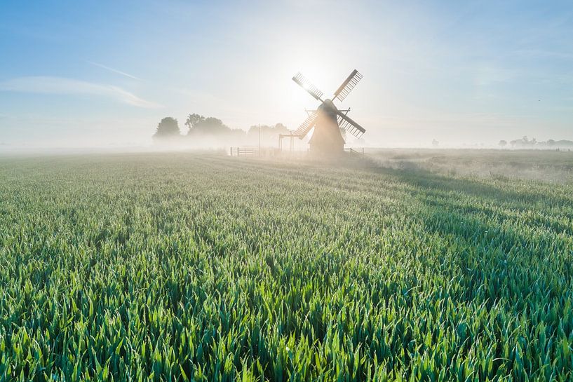 Zonsopkomst bij de Langelandstermolen van Droninger