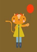 Poes met ballon