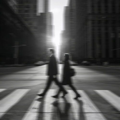 Synchronised lives in motion within an urban space by Huub Keulers