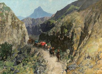 Alberto Pasini,Caravane en Perse