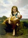 Die ältere Schwester, William-Adolphe Bouguereau von Meisterhafte Meister Miniaturansicht