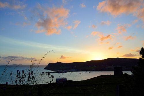Zonsondergang in Uig