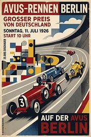 Car race in Berlin, 1926, Bauhaus by Theodor Decker