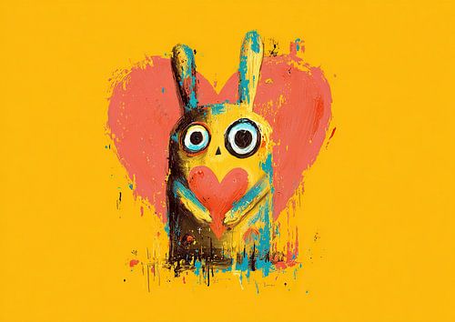 Rabbit Heart | Bunny Love by ARTEO Paintings
